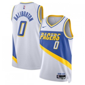 NBA Mænd Trøje Indiana Pacers Tyrese Haliburton 2025-26 Nike City Edition Hvid Swingman